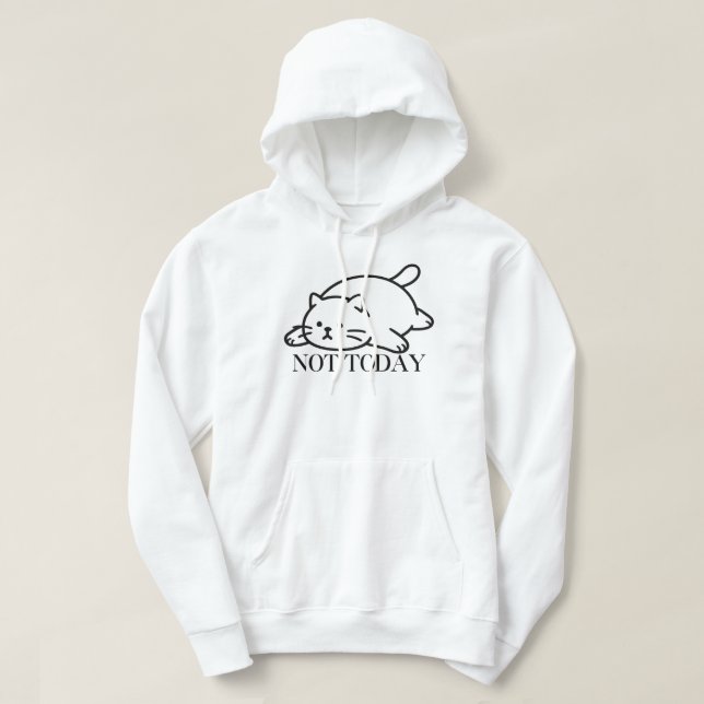 Sudadera No Hoy Cute Cat Lazy Mood  (Diseño del anverso)