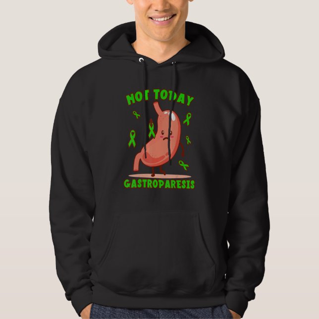Sudadera No Hoy Gastroparesis Cinta Verde Lindo (Anverso)