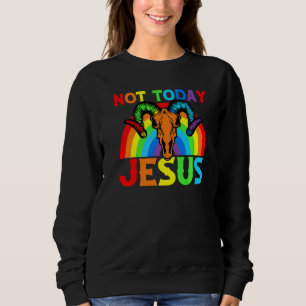 Sudadera No Hoy Jesús Sigilo Satánico Baphomet Pentagrama S