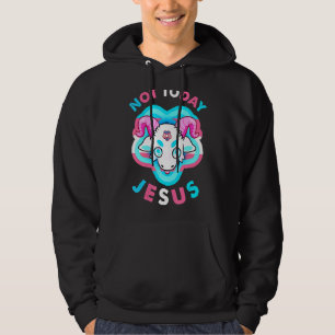 Sudadera No Hoy Jesús Transgénero Lgbt Satan Goat