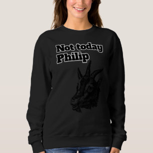 Sudadera No hoy Philip Black Goat Animal Horror Hallow