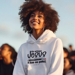 Sudadera ¿NO JESÚS? ¡NO HAY PUNTO! Cita de fe cristiana par