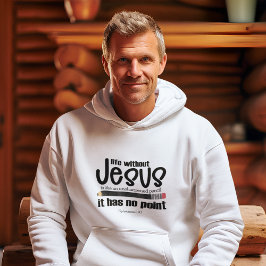 Sudadera ¿NO JESÚS? ¡NO HAY PUNTO! Cita de fe cristiana par