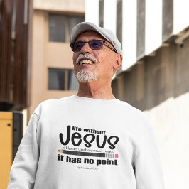 Sudadera ¿NO JESÚS? ¡NO HAY PUNTO! Cita de fe cristiana par