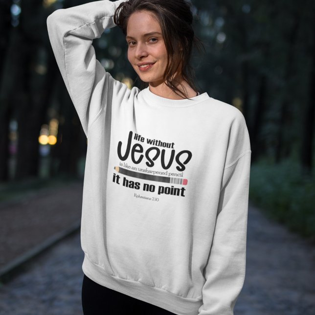 Sudadera ¿NO JESÚS? ¡NO HAY PUNTO! Cita de fe cristiana par (Subido por el creador)