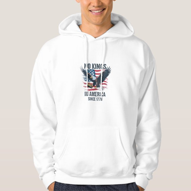 Sudadera No Kings In America Since 1776 Minimal Clean (Anverso)