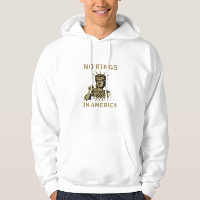 Sudadera No Kings In America Statue Of  No Kings Day Protes (Anverso)