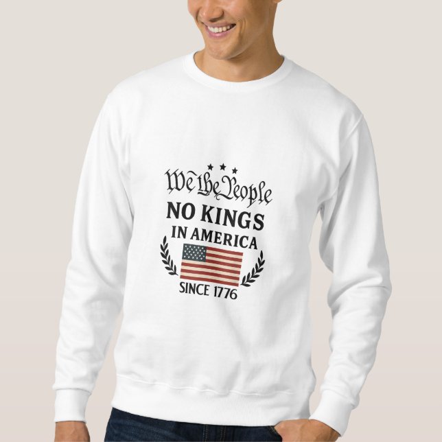 Sudadera No Kings In America We The People Political Retro  (Anverso)