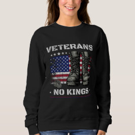 Sudadera No Kings Veterans American Flag Combat Boots USA