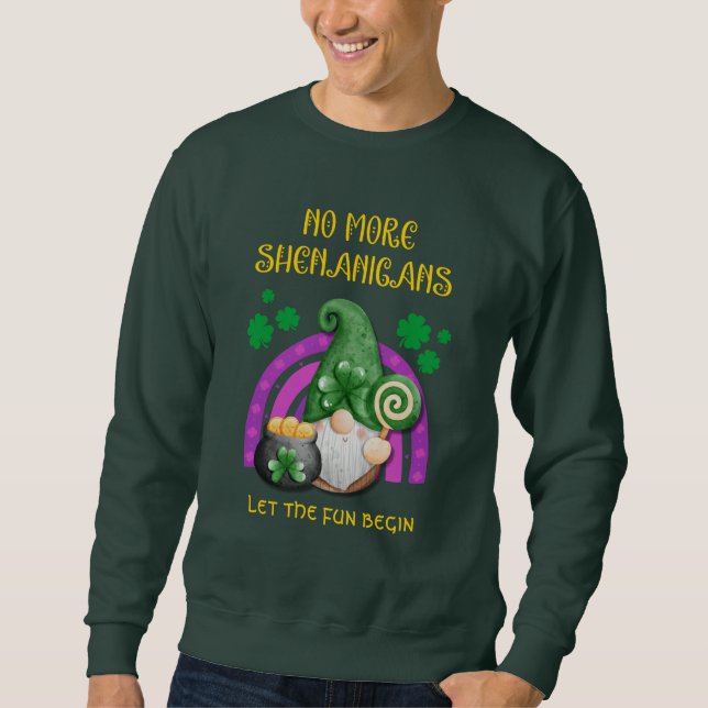 Sudadera NO MÁS SHENANIGANOS Día de Sta Patrocinadores Unis (Anverso)