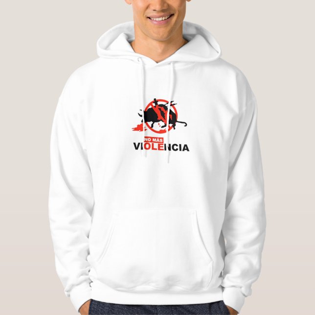 SUDADERA NO MAS VIOLENCIA ANTITAURINOS (Anverso)