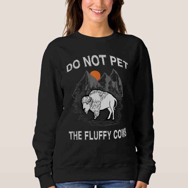Sudadera No Mascota Las Vacas Fluffy Bison Yellowstone Par (Anverso)