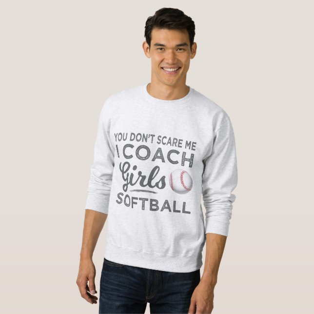 Sudadera No me asustes, entreno un regalo de softball (Anverso completo)