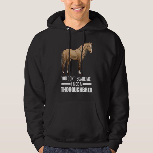 Sudadera No me asustes, me voy en un caballo tostado (Anverso)