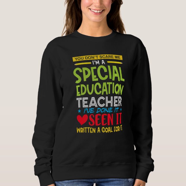 Sudadera No me asustes, soy profesor de educación especial (Anverso)