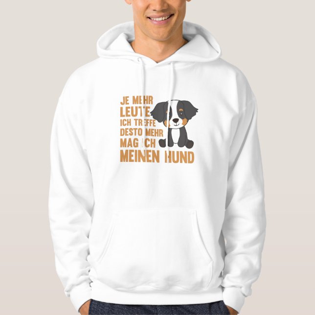 Sudadera No me gusta la gente, solo mi perro (Anverso)