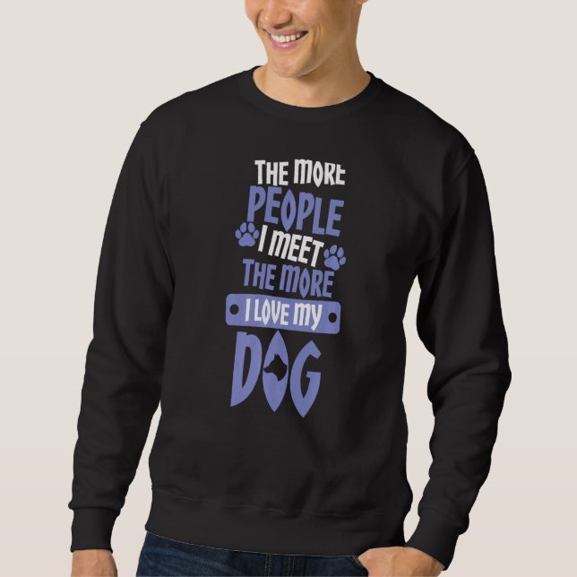 Sudadera No me gusta que la gente ame a los perros (Anverso)