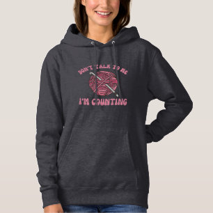 Sudadera No me hables, estoy contando divertido hilo de gan