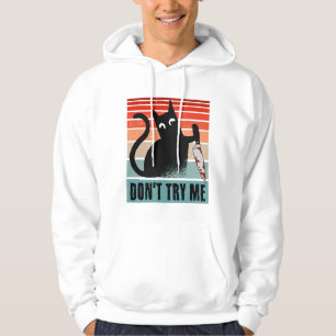 Sudadera No me intentes, Moody Cat con invitación a cuchill