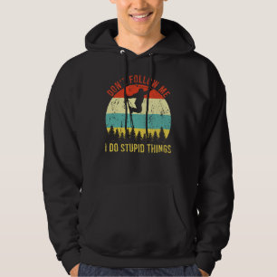 Sudadera No me sigas hago cosas estúpidas esquí retro