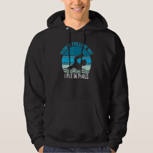 Sudadera No me sigas Pee en piscinas Nadando