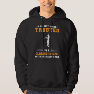 Sudadera No me van a confiar en una tienda de clarinete con