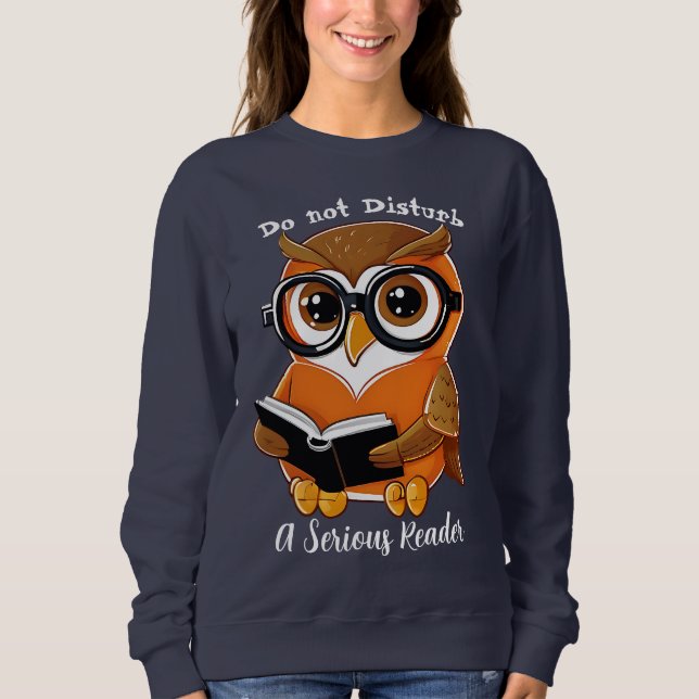 Sudadera No molestar, un lector serio (Anverso)