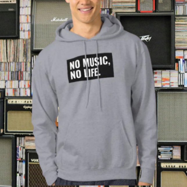 Sudadera No Music No Life Hoodie - Audaz Instrucción Pullov (Subido por el creador)