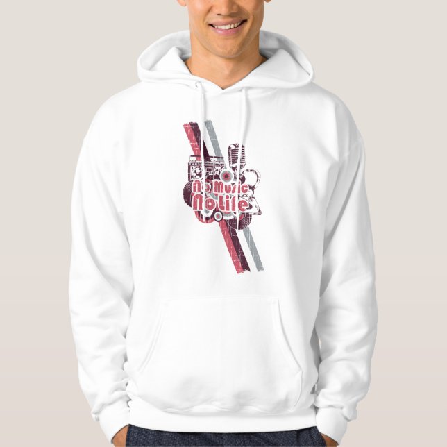 Sudadera No Music No Life - Retro Vibes für Musikfans (Anverso)