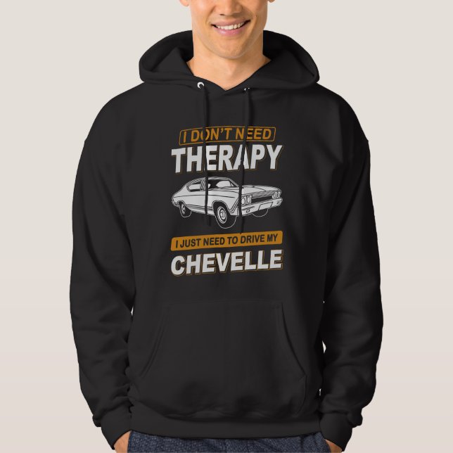 Sudadera NO NECESITO TERAPIA Chevrolet Chevelle 1968 (Anverso)