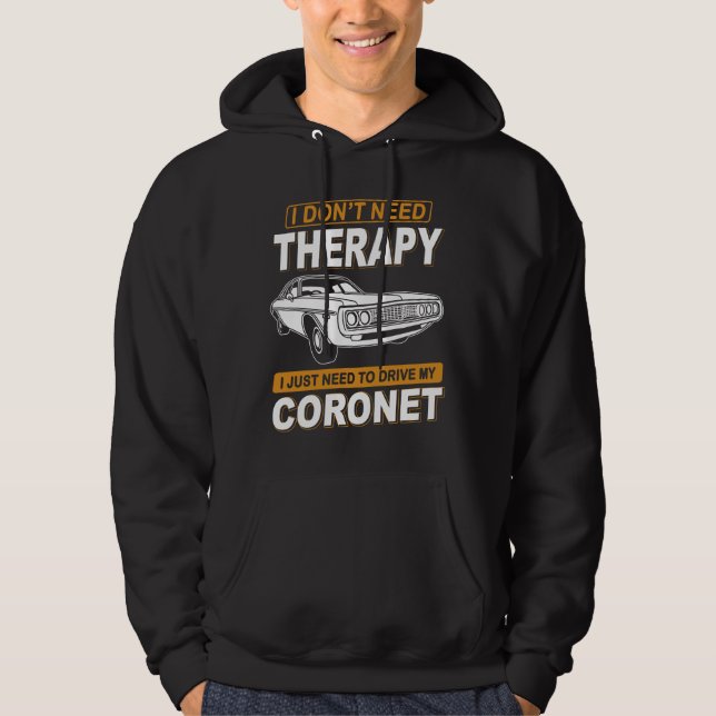 Sudadera NO NECESITO TERAPIA Dodge Coronet 1972 (Anverso)