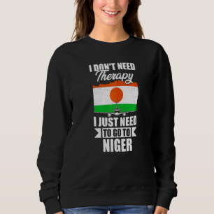 Sudadera No Necesito Terapia Solo Necesito Ir A Níger