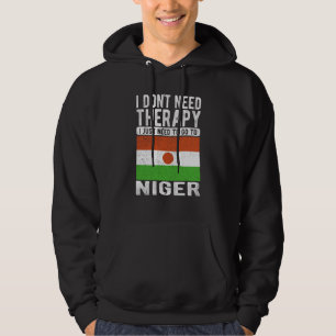 Sudadera No necesito Terapia solo necesito ir a Níger