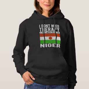 Sudadera No necesito Terapia solo necesito ir a Níger