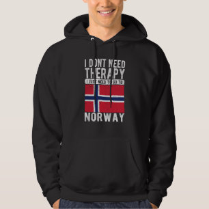 Sudadera No necesito terapia, solo necesito ir a Noruega