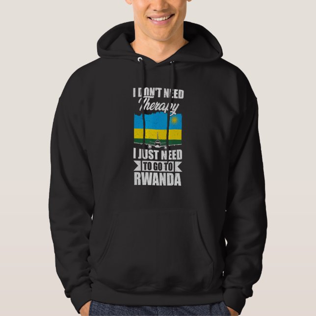 Sudadera No Necesito Terapia Solo Necesito Ir A Ruanda (Anverso)