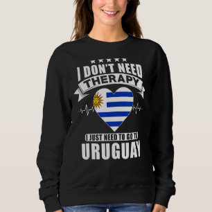 Sudadera No necesito terapia, solo necesito ir a Uruguay