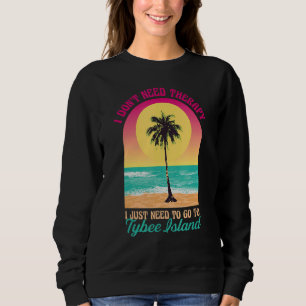 Sudadera No necesito terapia Tybee Island Beach Georgia Oc