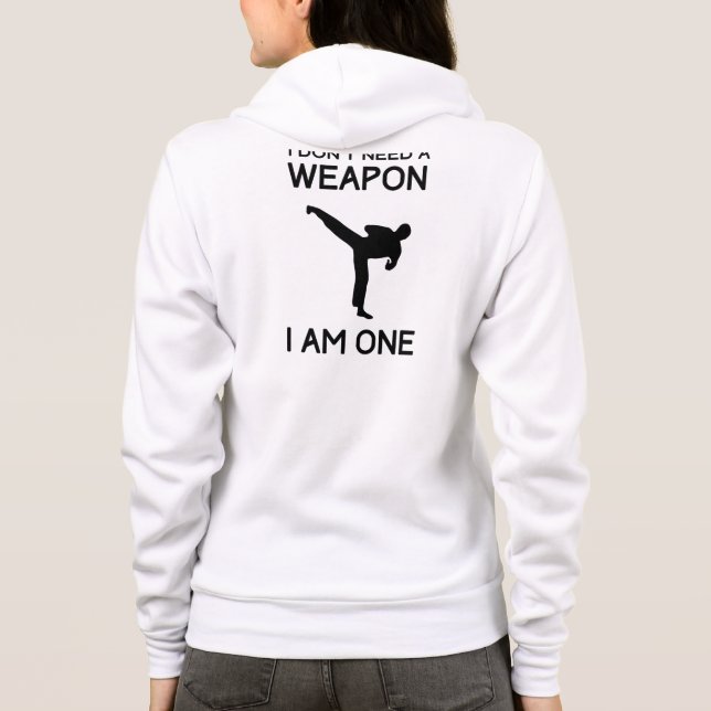 Sudadera No necesito un arma (Reverso)