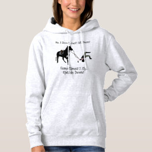 Sudadera No, no me siento ahí, caballo ecuestre