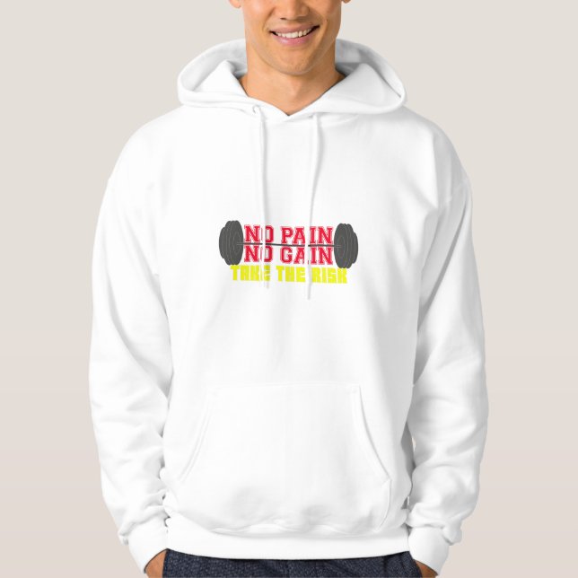 Sudadera No Pain No Gain Fitness Motivation (Anverso)