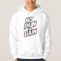 Sudadera No Pain No Gain Hoodie – Motivational Gym Workout 