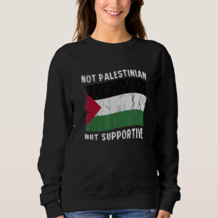 Sudadera No palestino pero bandera nacional de apoyo Inspi