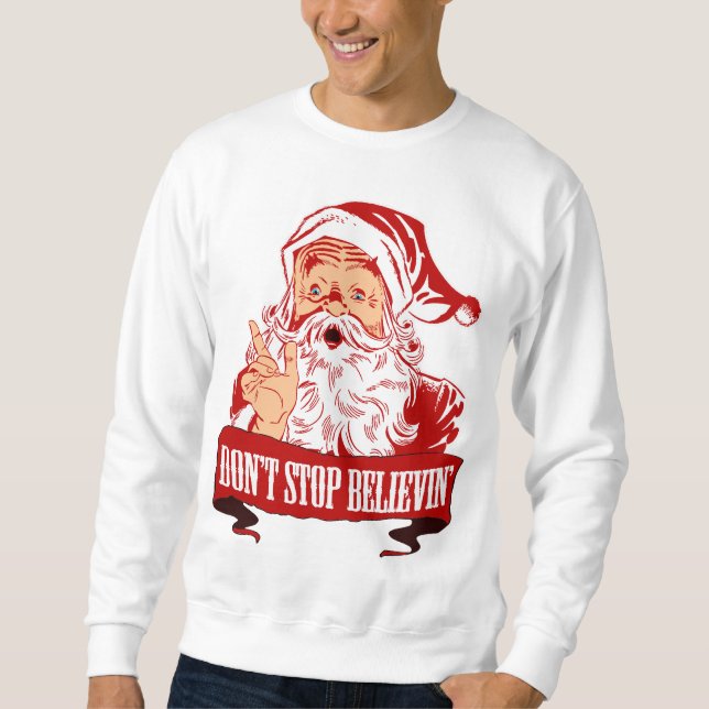 Sudadera No pare el creer en Santa (Anverso)