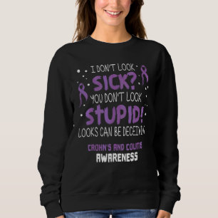 Sudadera No parezco enferma Crohns y Colitis Concienciación