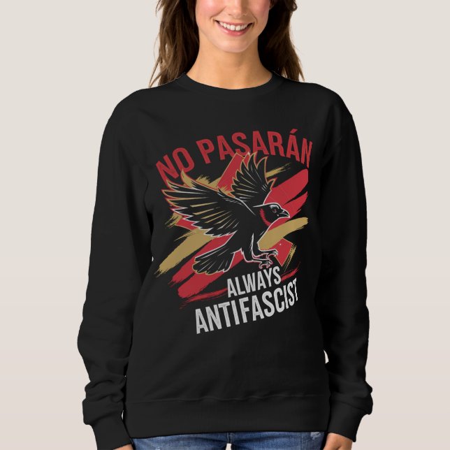 Sudadera No pasarán antifascistas activistas políticos libe (Anverso)