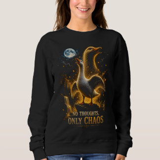 Sudadera No Pensamientos Solo Caos Regalo de Ganso Divertid