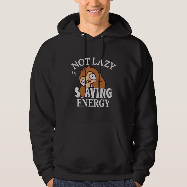 Sudadera No perezoso, ahorrando energía (Anverso)