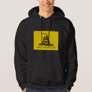 Sudadera No pisotearme bandera Gadsden NEGRO AMARILLO