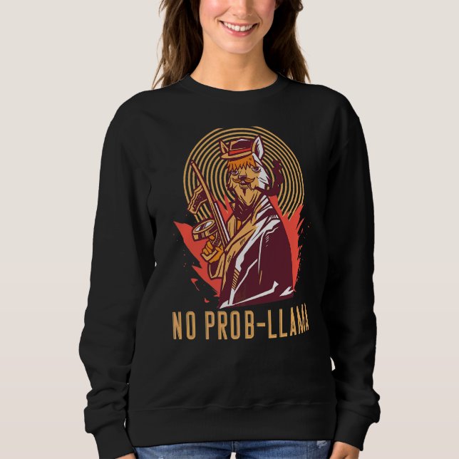 Sudadera No prob llama animal a la mafia llama (Anverso)